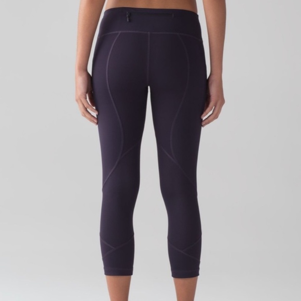 Lululemon Pace Rival Crop Legging Black Grape